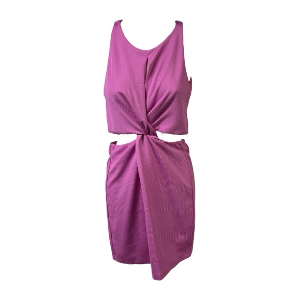 wild fable Dresses & Skirts - Wild Fable Dress M Purple Sleeveless Cutouts Textured Keyhole Trendy Chic